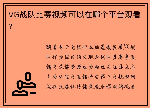 VG战队比赛视频可以在哪个平台观看？